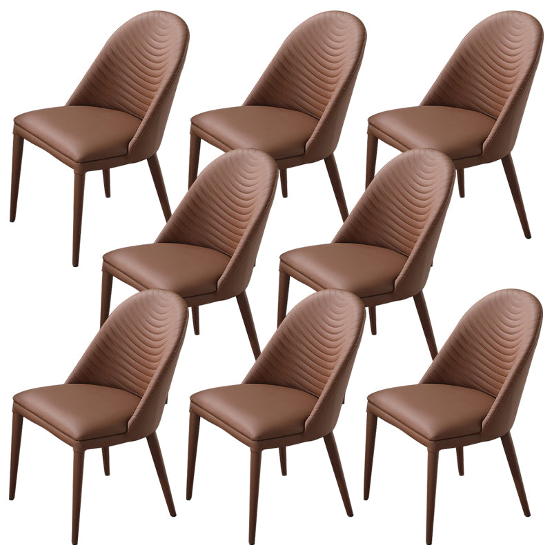 Upholstered Dining Side Chair Faux Leather Dining Accent Chair