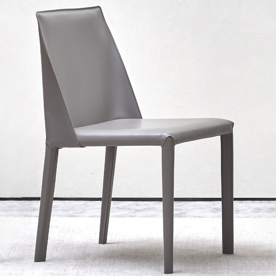Faux Leather Armless Dining Chairs Modern Dining Room Chair for Home
