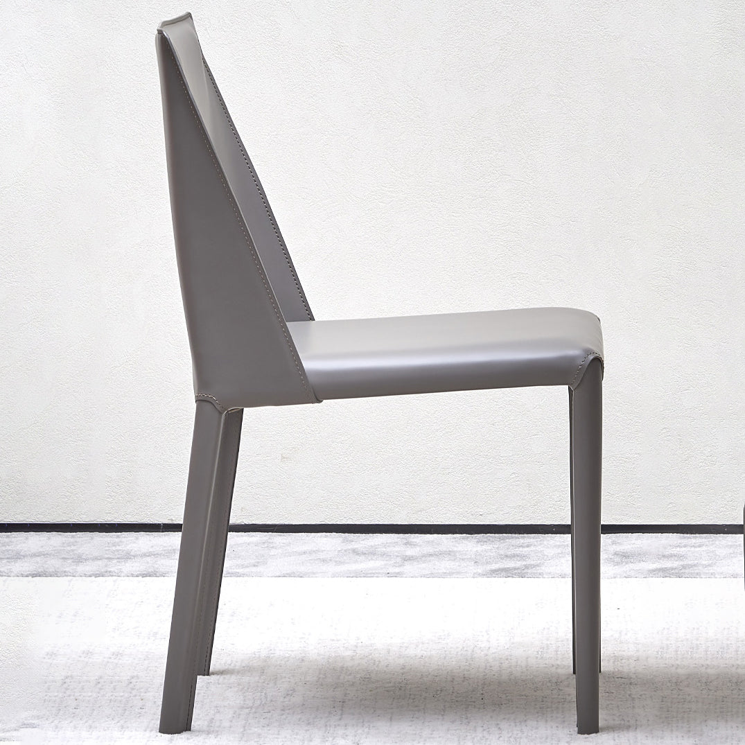 Faux Leather Armless Dining Chairs Modern Dining Room Chair for Home