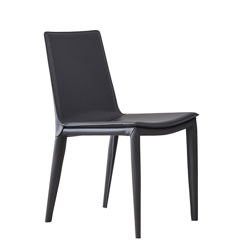 Contemporary Armless Dining Chairs Faux Leather Dining Chair