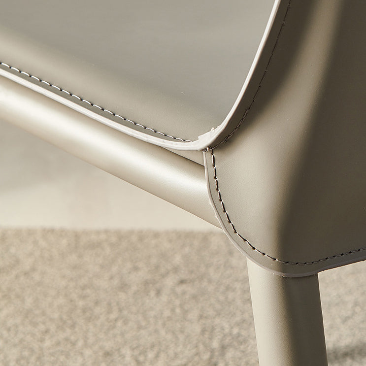 Contemporary Armless Dining Chairs Faux Leather Dining Chair
