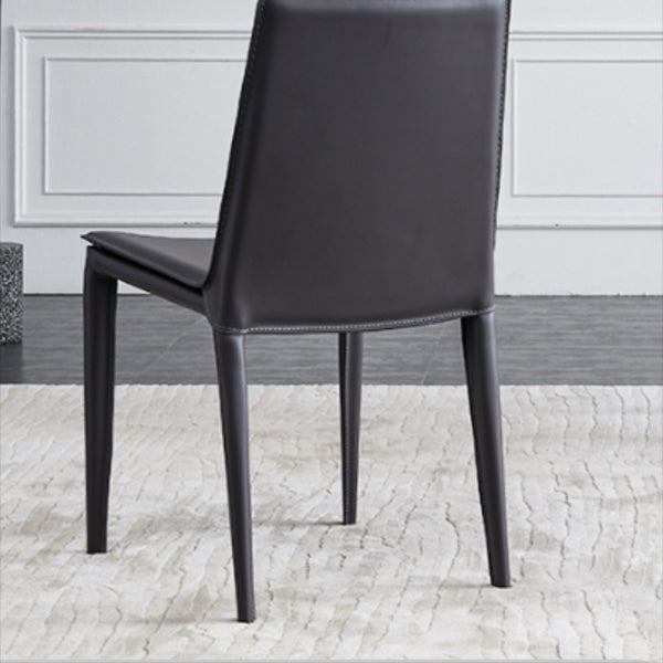 Contemporary Armless Dining Chairs Faux Leather Dining Chair