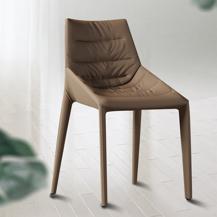Faux Leather Side Chair Set Modern Upholstered Side Dining Chairs