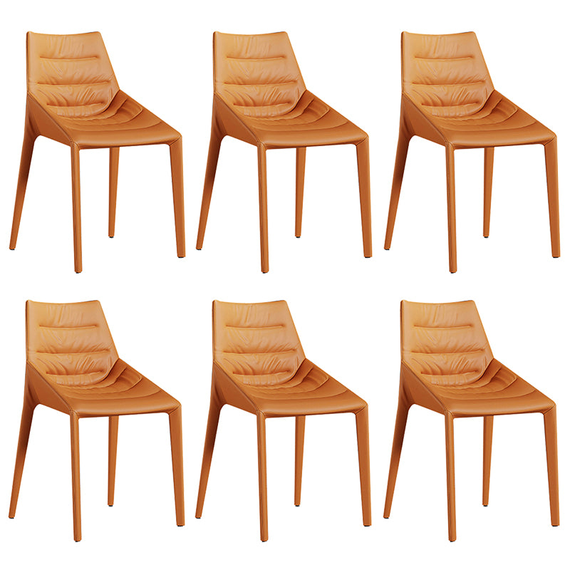 Faux Leather Side Chair Set Modern Upholstered Side Dining Chairs