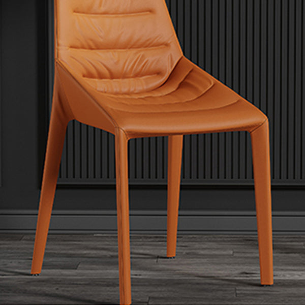 Faux Leather Side Chair Set Modern Upholstered Side Dining Chairs