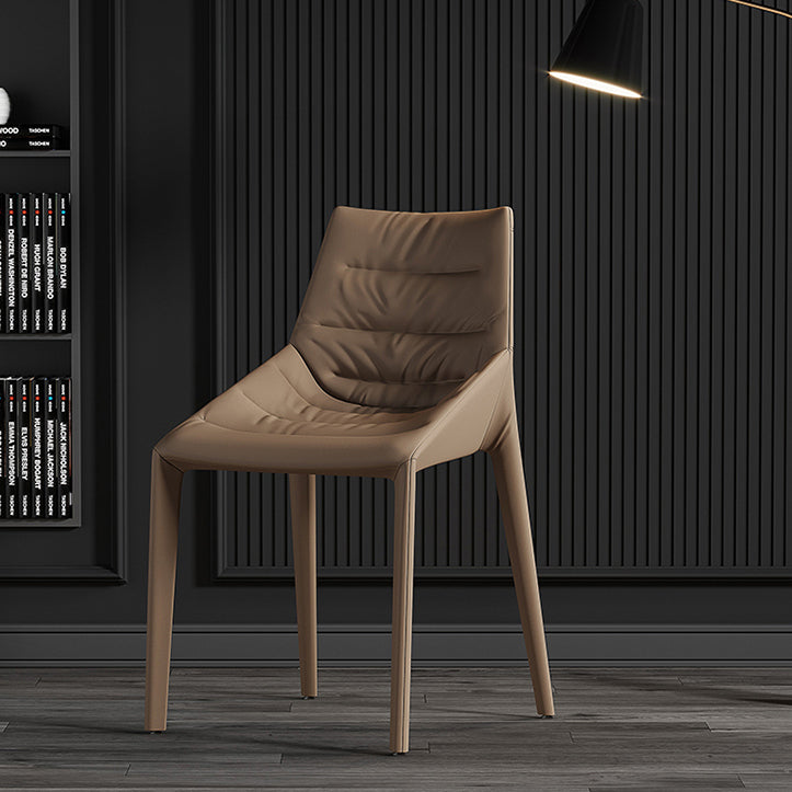Faux Leather Side Chair Set Modern Upholstered Side Dining Chairs