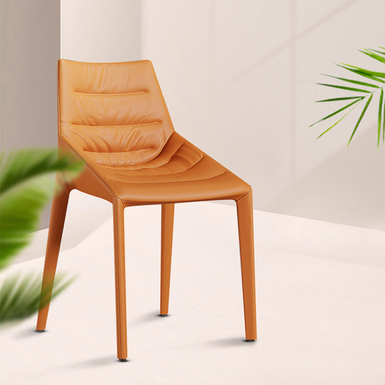 Faux Leather Side Chair Set Modern Upholstered Side Dining Chairs