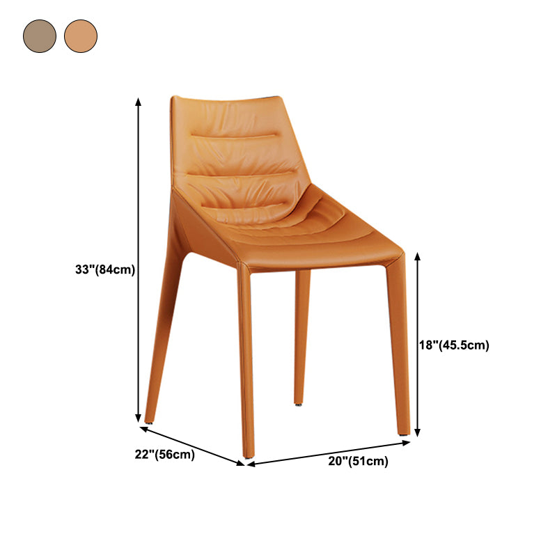 Faux Leather Side Chair Set Modern Upholstered Side Dining Chairs