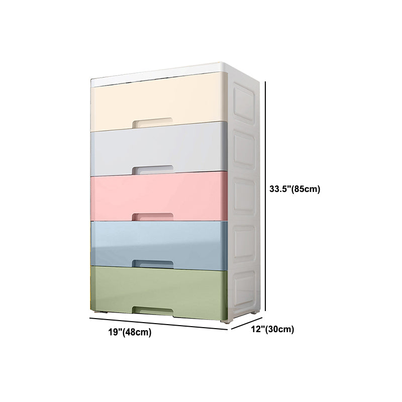 Contemporary Plastic Non-Hanging Armoire 1-Shelf Home Storage Cabinet