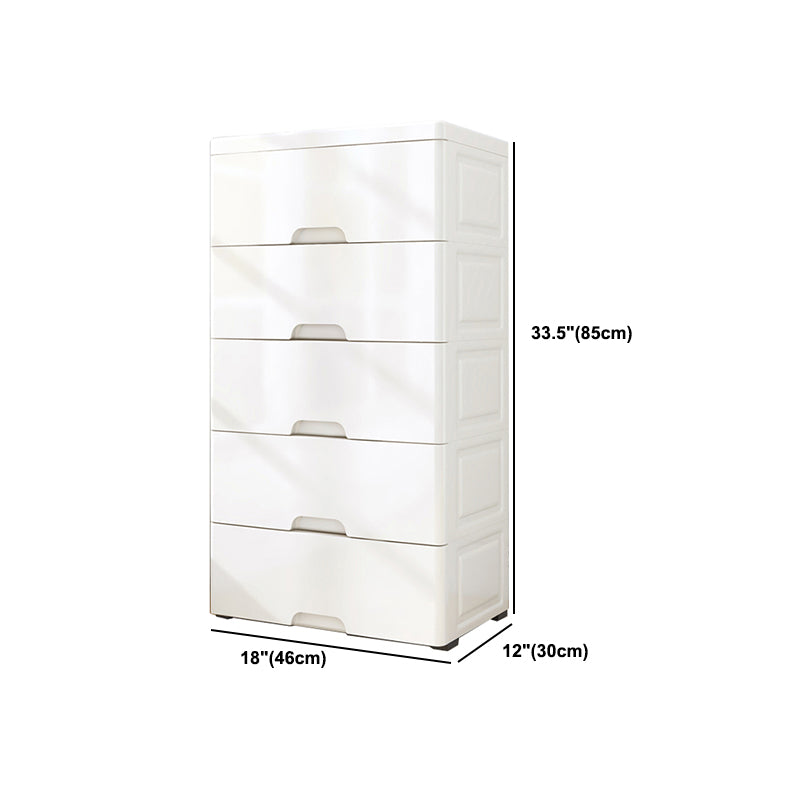 Contemporary Plastic Non-Hanging Armoire 1-Shelf Home Storage Cabinet