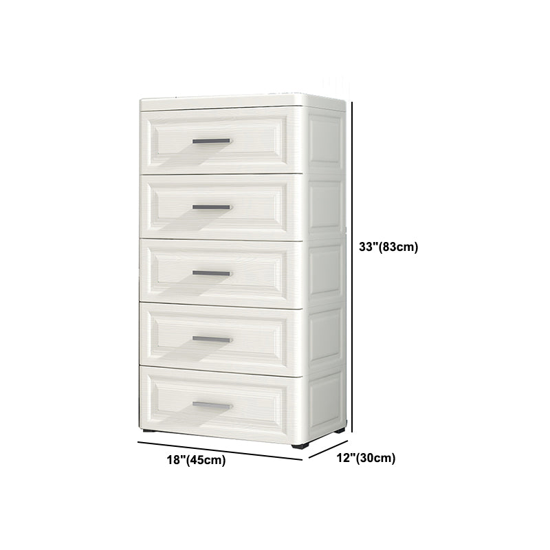 Contemporary Plastic Non-Hanging Armoire 1-Shelf Home Storage Cabinet