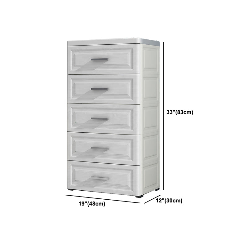 Contemporary Plastic Non-Hanging Armoire 1-Shelf Home Storage Cabinet