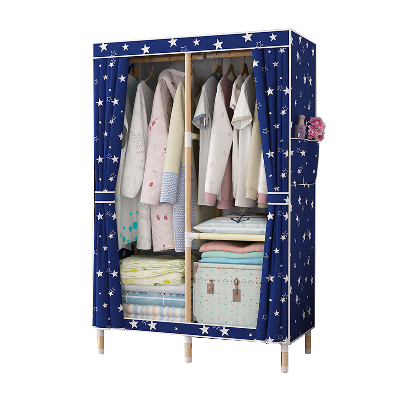 Modern Style Wardrobe Armoire Meringue Wood Frame Wardrobe,33.5"L x 17.7"W x 63"H