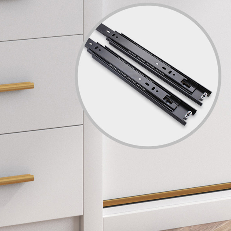 White Engineered Wood Wardrobe Armoire Modern Sliding Door Wardrobe