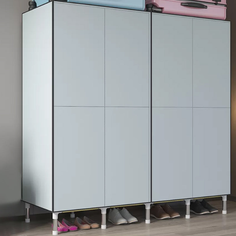Silver Metal Frame Wardrobe Modern Style Wardrobe Armoire for Bedroom