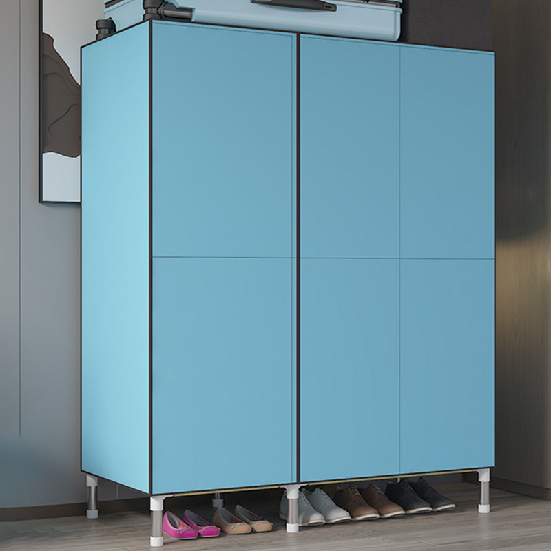 Silver Metal Frame Wardrobe Modern Style Wardrobe Armoire for Bedroom