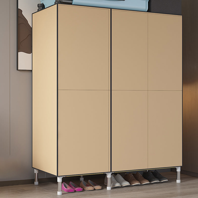 Silver Metal Frame Wardrobe Modern Style Wardrobe Armoire for Bedroom