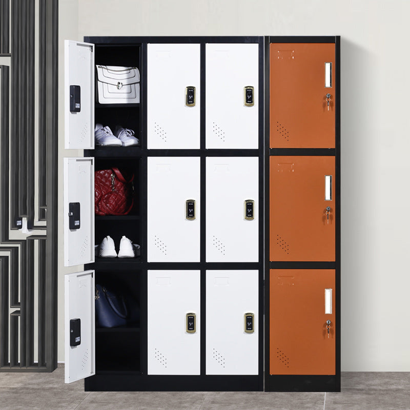 Contemporary Metal Wardrobe Cabinet With Lock Hinged Wardrobe Armoire