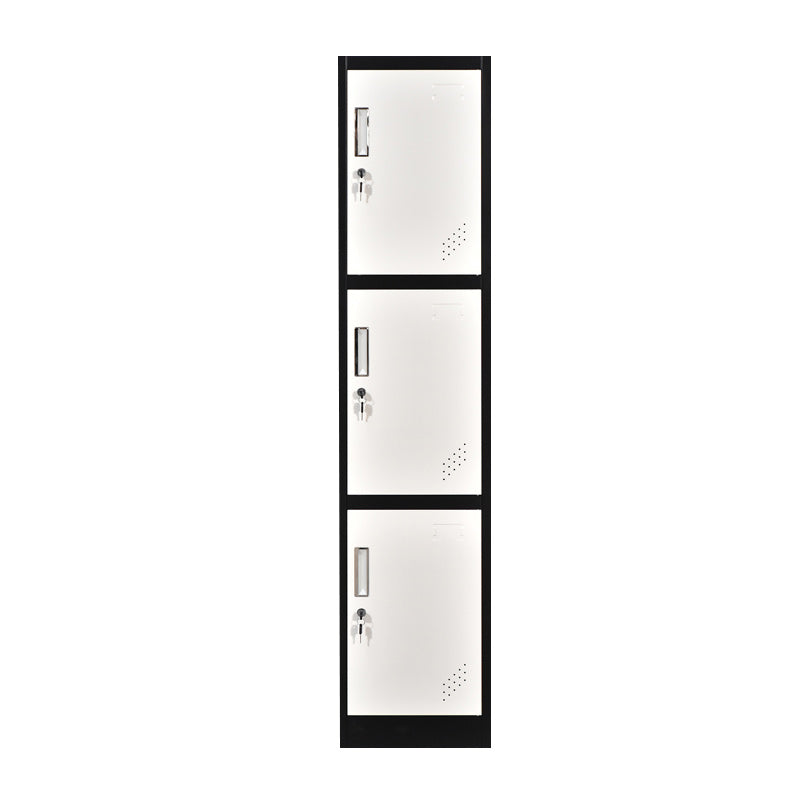 Contemporary Metal Wardrobe Cabinet With Lock Hinged Wardrobe Armoire