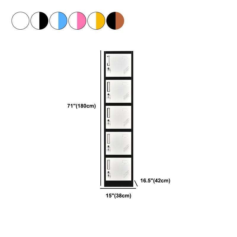 Contemporary Metal Wardrobe Cabinet With Lock Hinged Wardrobe Armoire