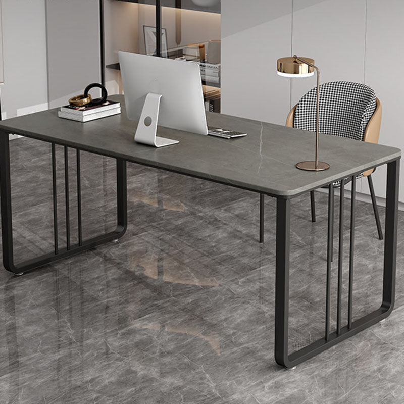 29.52" H Modern Stone Writing Desk Sled Rectangular Office Desk for Home