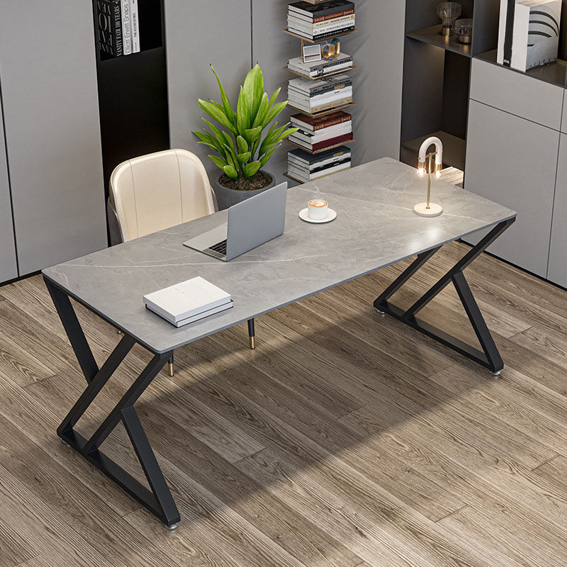 Simple Modern 30" H Desk Rectangular Sled Slate Desk for Home
