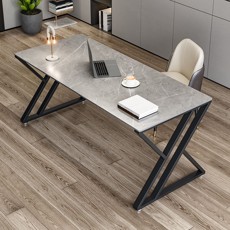 Simple Modern 30" H Desk Rectangular Sled Slate Desk for Home