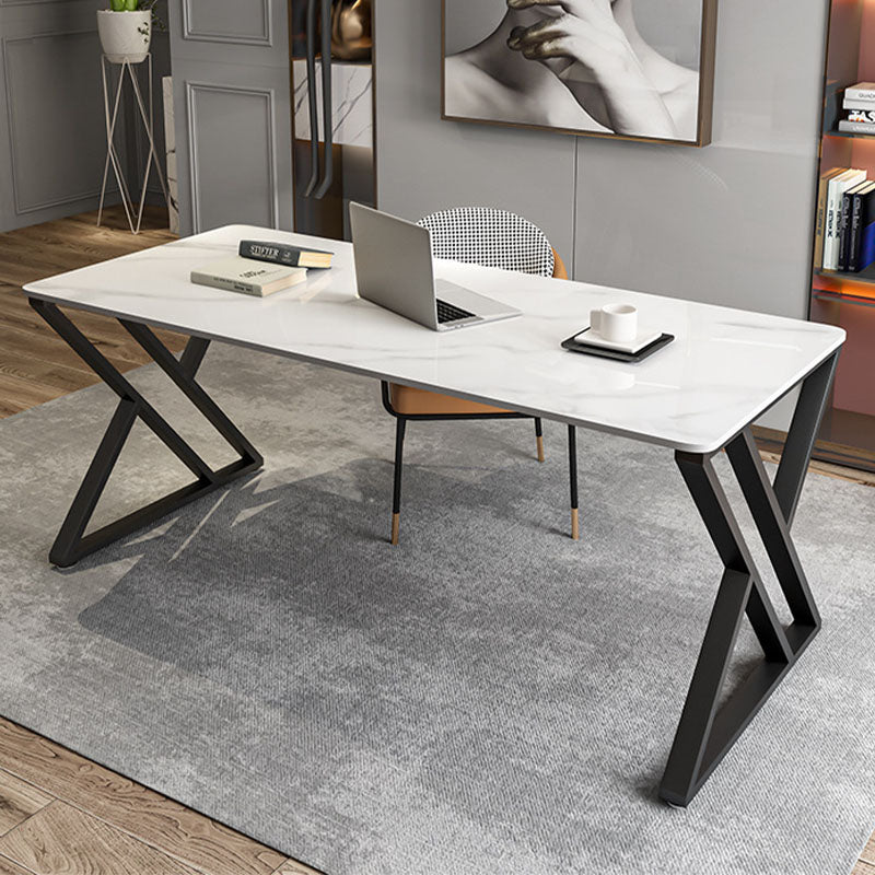 Simple Modern 30" H Desk Rectangular Sled Slate Desk for Home
