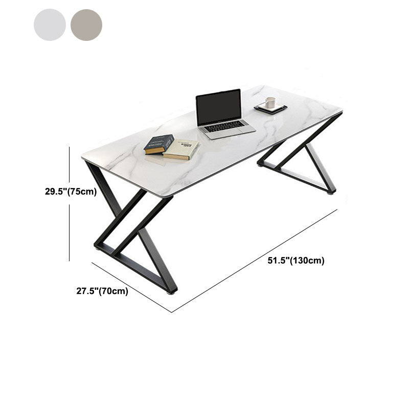 Simple Modern 30" H Desk Rectangular Sled Slate Desk for Home