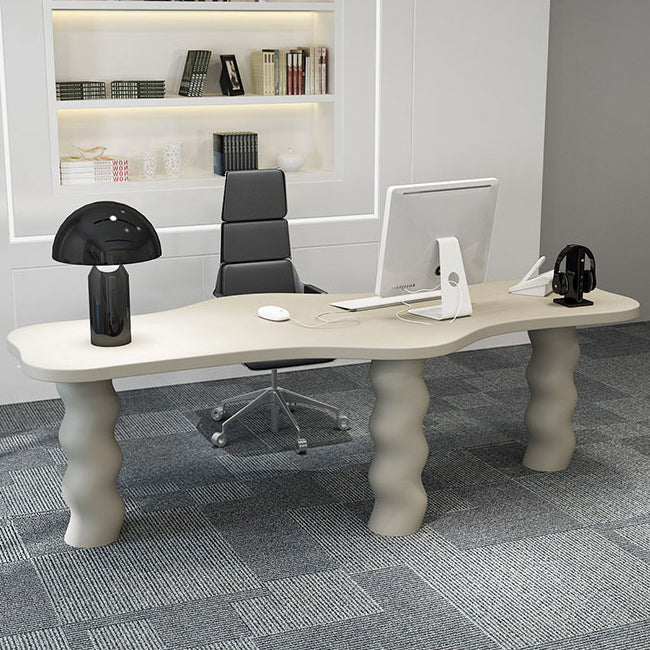 Free Form Meeting Table Home Office Solid Wood Industrial Writing Desk