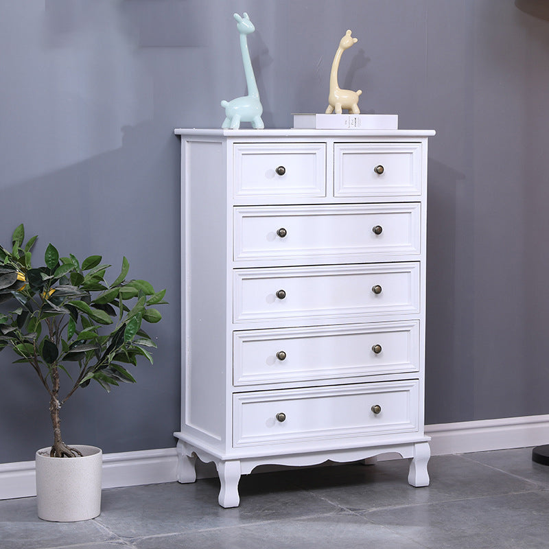 Nautical Matte Finish Storage Chest Solid Wood Bedroom Dresser