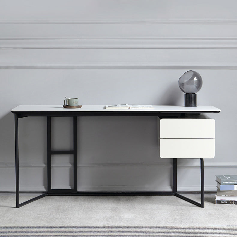 Contemporary Style Office Desk for Home and Office Writing Desk with 2-drawer
