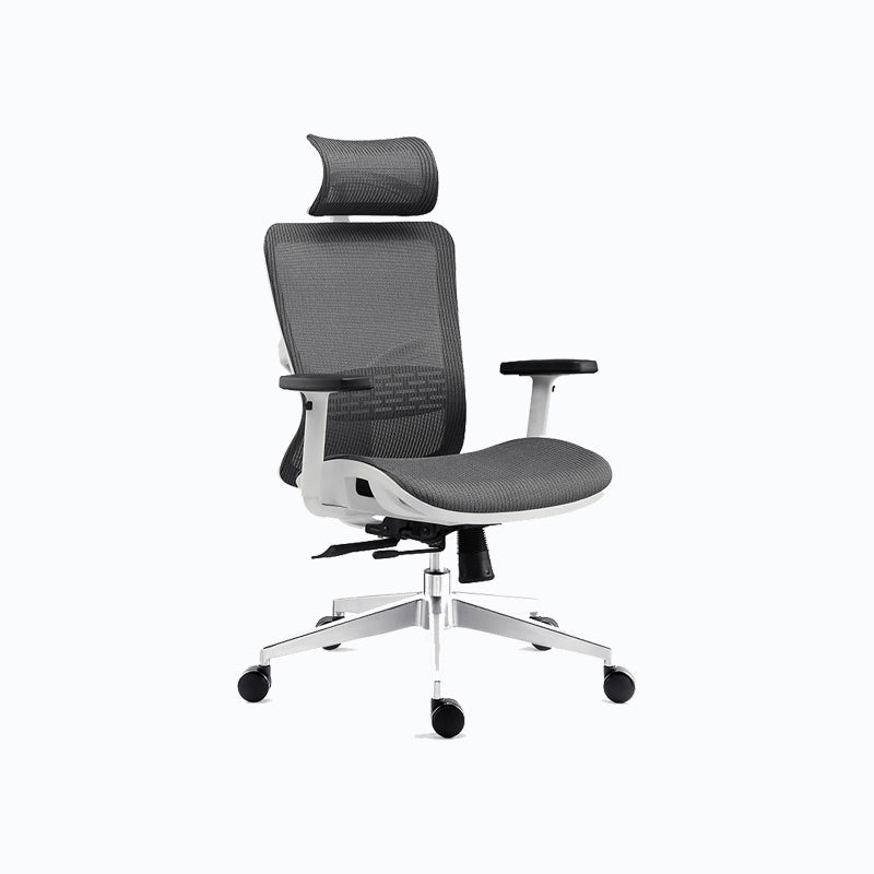 Black High Back Task Chair Rotatable Mesh Office Chair with Wheels