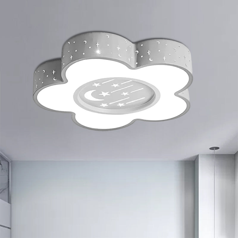 Sous-teinte LED basse LED Ceiling Mount Light avec Moon and Star Cartoon Metal Ceiling Fixture for Kid