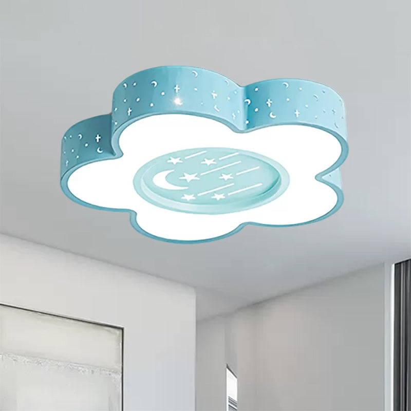 Sous-teinte LED basse LED Ceiling Mount Light avec Moon and Star Cartoon Metal Ceiling Fixture for Kid