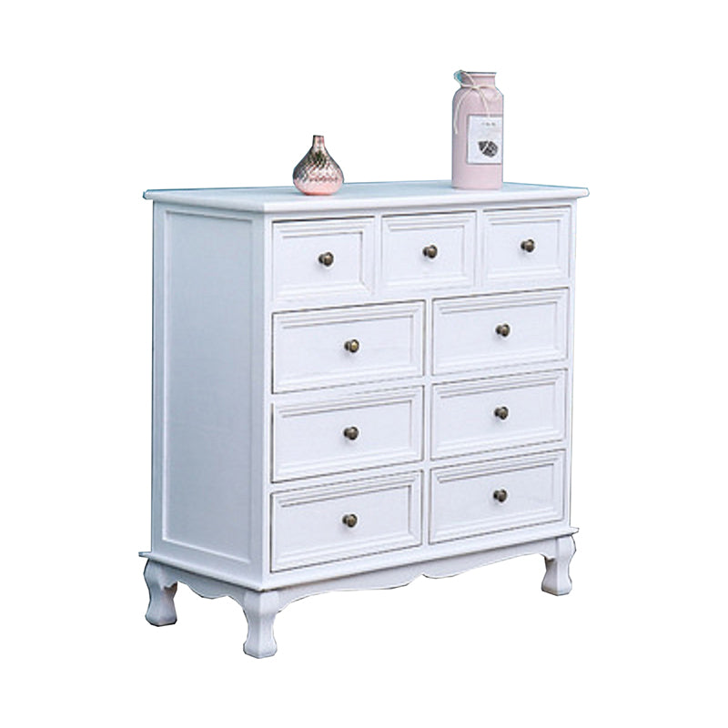 Nautical Solid Wood Storage Chest Vertical Matte Finish Dresser