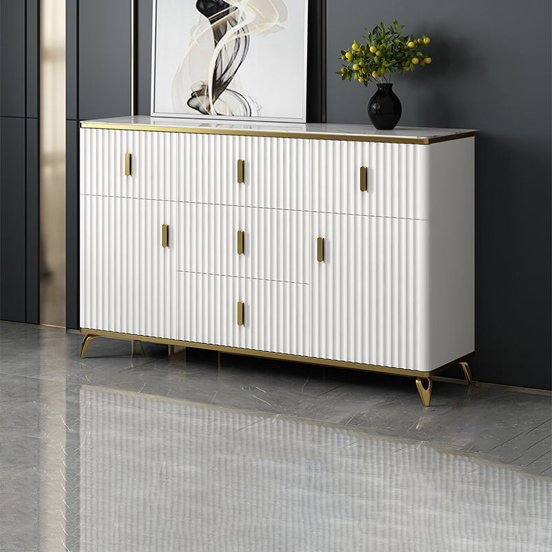 Classic Glam Matte Finish Combo Dresser Horizontal Bedroom Storage Chest