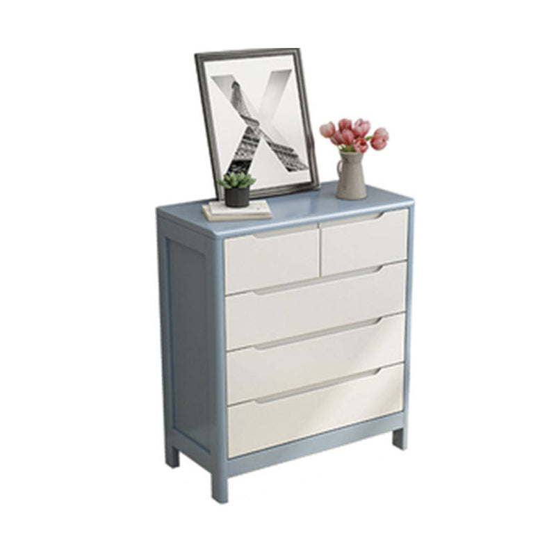 Contemporary Solid Wood Storage Chest Matte Finish Bedroom Dresser