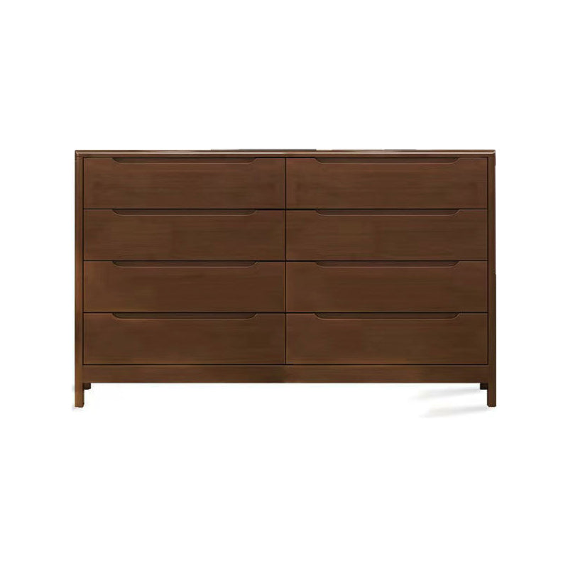 Contemporary Solid Wood Storage Chest Matte Finish Bedroom Dresser