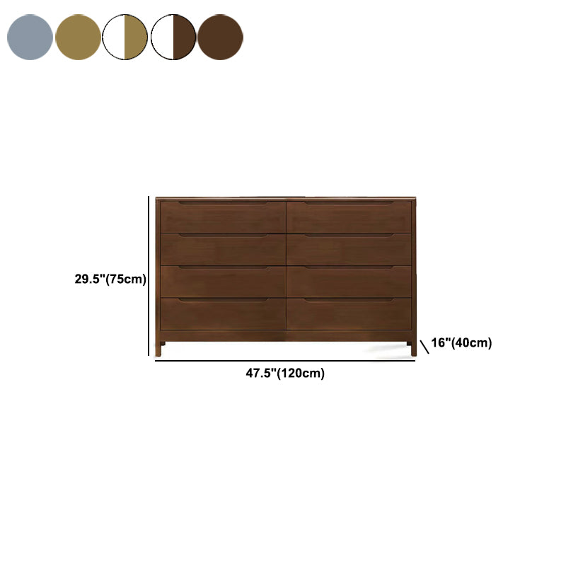 Contemporary Solid Wood Storage Chest Matte Finish Bedroom Dresser