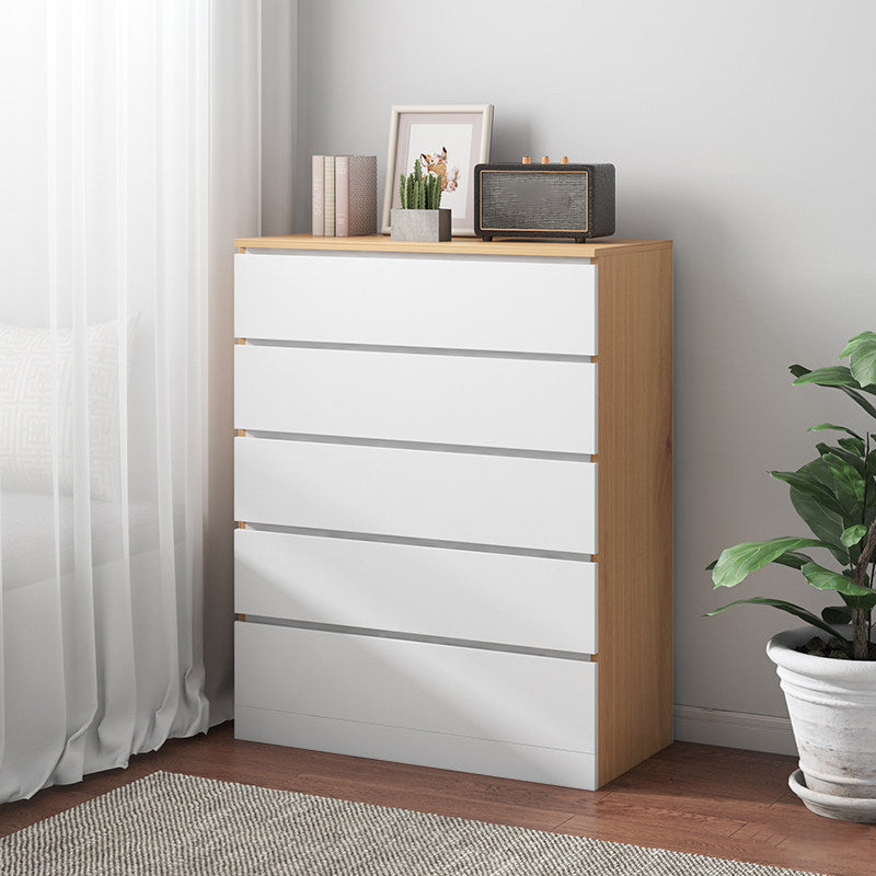 Contemporary Matte Finish Dresser Bedroom Wood Storage Chest