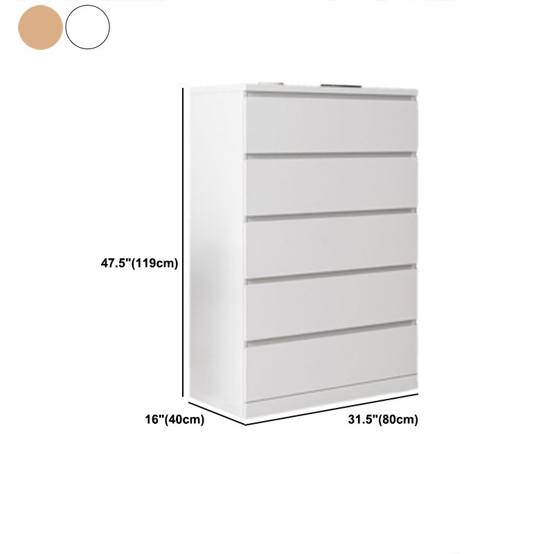 Contemporary Chest Wood Vertical Chest with Drawers for Home/Office