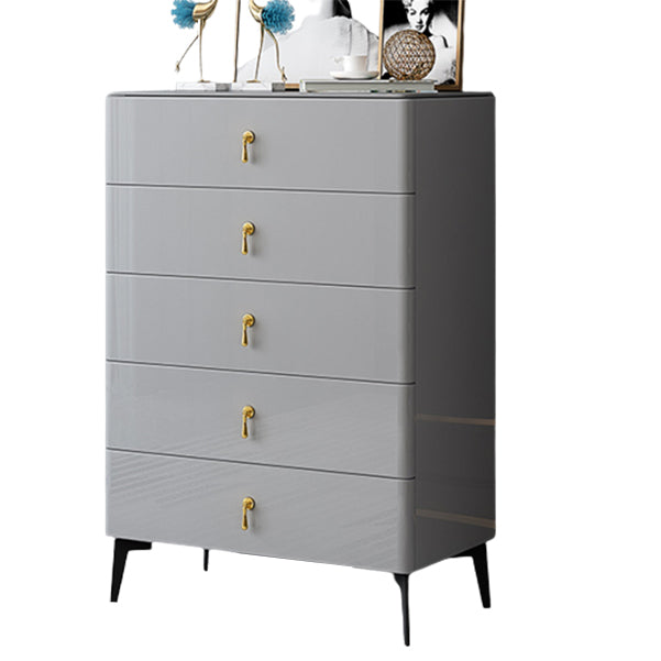 Contemporary Vertical Chest Wood Chest with Drawers for Bedroom