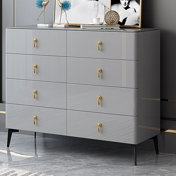 Contemporary Vertical Chest Wood Chest with Drawers for Bedroom