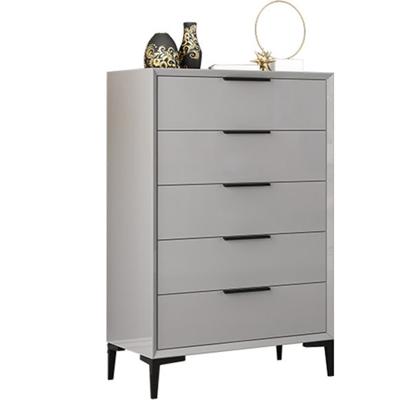 Contemporary Vertical Chest Wood Chest with Drawers for Bedroom