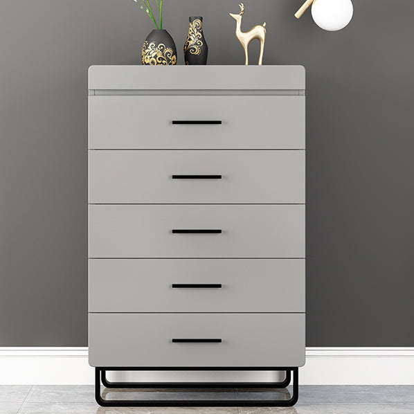 Contemporary Vertical Chest Wood Chest with Drawers for Bedroom