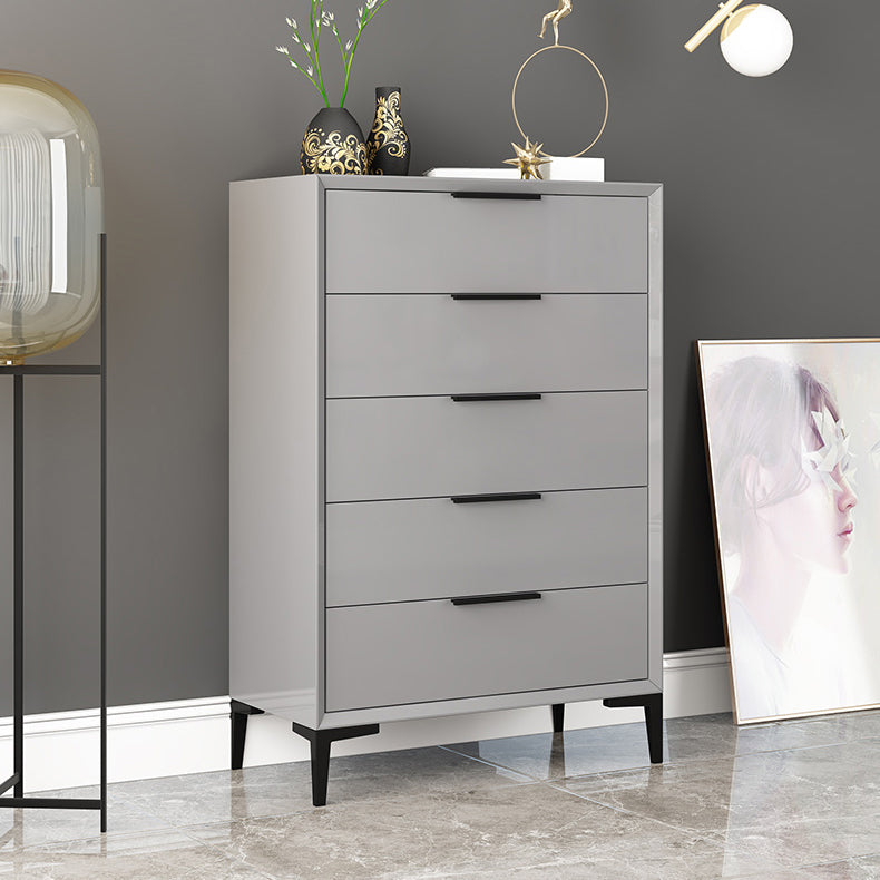 Contemporary Vertical Chest Wood Chest with Drawers for Bedroom