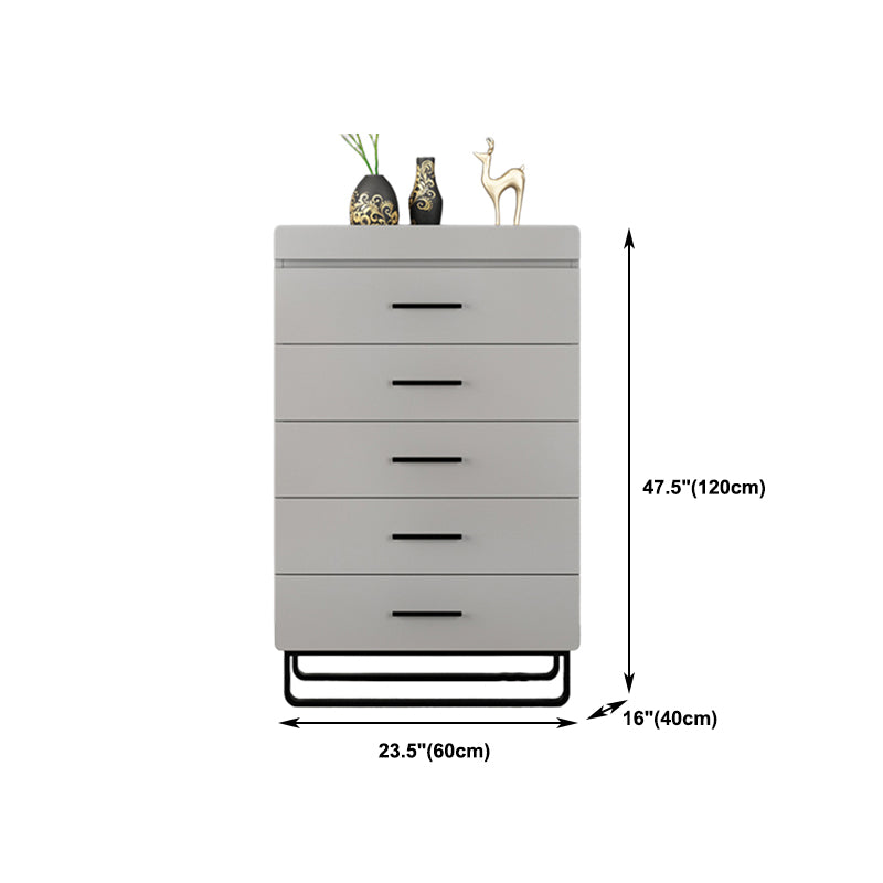 Contemporary Vertical Chest Wood Chest with Drawers for Bedroom