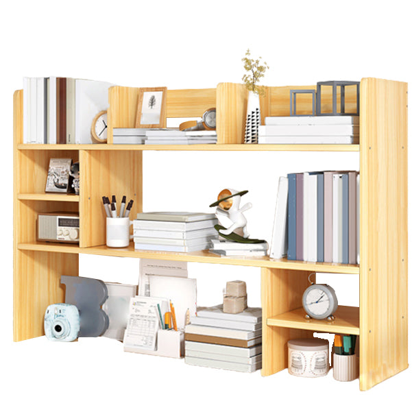 Modern Standard Wooden Bookcase Open Back Bookshelf for Living Room