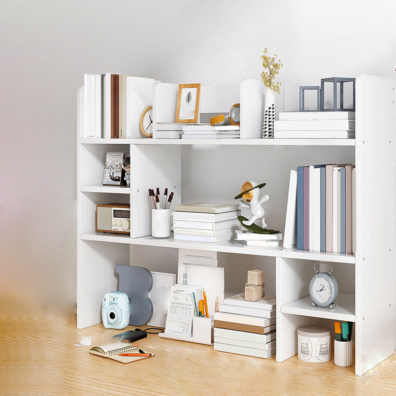 Modern Standard Wooden Bookcase Open Back Bookshelf for Living Room